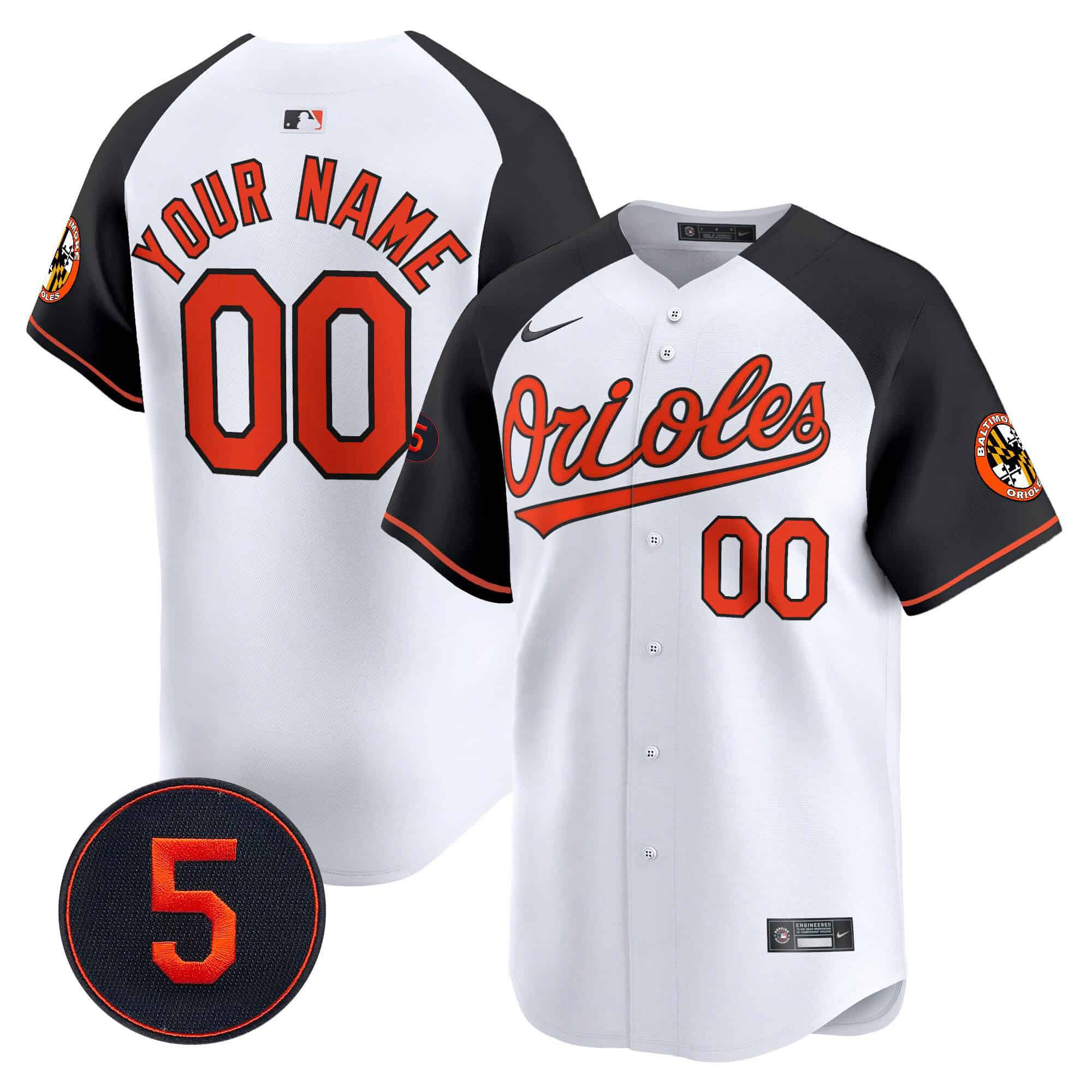 Men Baltimore Orioles White 2024 Nike Robinson Patch Vapor Premier Limited Custom MLB Jersey style 2->->